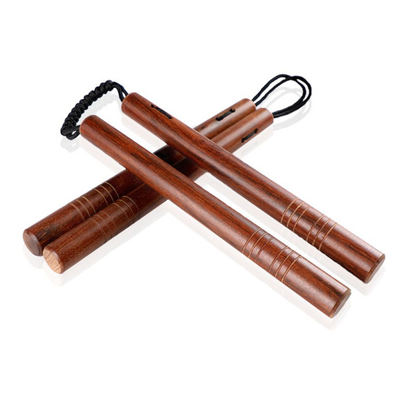 High Grade Rosewood Double Bar With Parachute Rope Woodiness Combat Two Sticks Strong Wear Resisting Martial Arts Supplies 25cb Ww