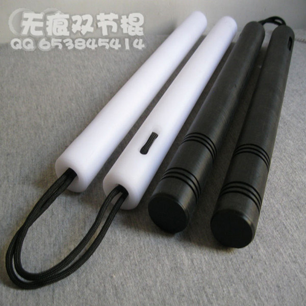 Nylon Nunchakus Bunny Knuckle Rope Connection Bunny Combat Self-defense Bruce Lee Two sticks hard and durable Black White