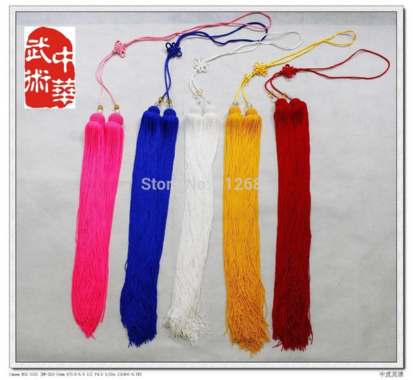 [MARIA'S store] Lengthen(90cm),1PCS Ice Silk Tai Chi Sword Ear, Kung Fu Sword Tassel, Multi Colors bulk quality - Free Shipping