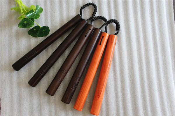 High Quality Sandalwood Mahogany Nunchaku Training Performances Rope Non-Slip Nunchaku Free Shipping