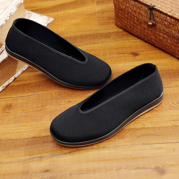 Classic Beijing Round-mouth Cloth Shoes Comfortable Wear-resistant and Skid-resistant Men's Shoes Chinese Kung Fu Shoes