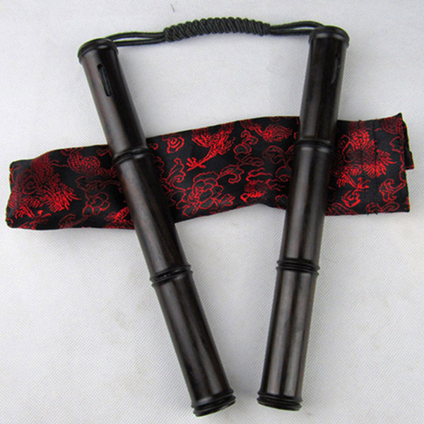 Mahogany Nunchakus Solid Wood Without Paint Nunchaku Ebony Martial Arts Fighting Nunchakus Two Section Sticks Factory Price