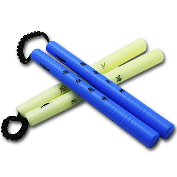 Nylon Rubber Nunchucks Self-Defense Actual Combat Nunchakus For Kids Beginner Combo Yellow Martial Art Supplies Factory Directly