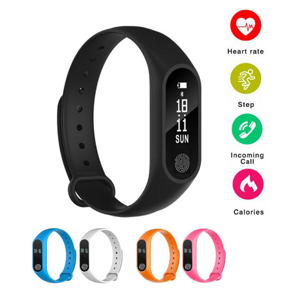 OLED Smart Bracelet M2 Waterproof smart watch Heart Rate Monitor bluetooth Smartband Health Fitness for Android iOS activity tracker