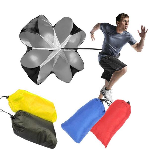 Outdoor Gadgets Speed Resistance Parachute Power Outdoor Running Chute Exercise Tool Football Training Parachute Umbrella Red/Blue