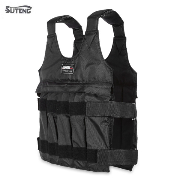 SUTENG 50kg Max Loading Weighted Vest Adjustable Jacket Exercise Boxing Training Waistcoat