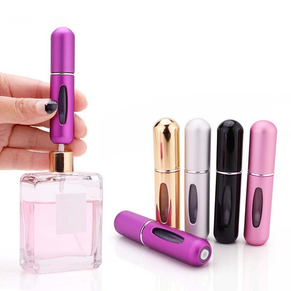 Portable 5ml Mini Refillable Perfume Bottle with Spray Scent Pump Empty Cosmetic Containers Spray Atomizer Bottle for Travel