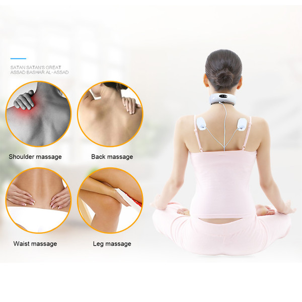 Electric Pulse Back and Neck Massager Far Infrared Pain Relief Tool Health Care Relaxation Multifunctional Physiotherap