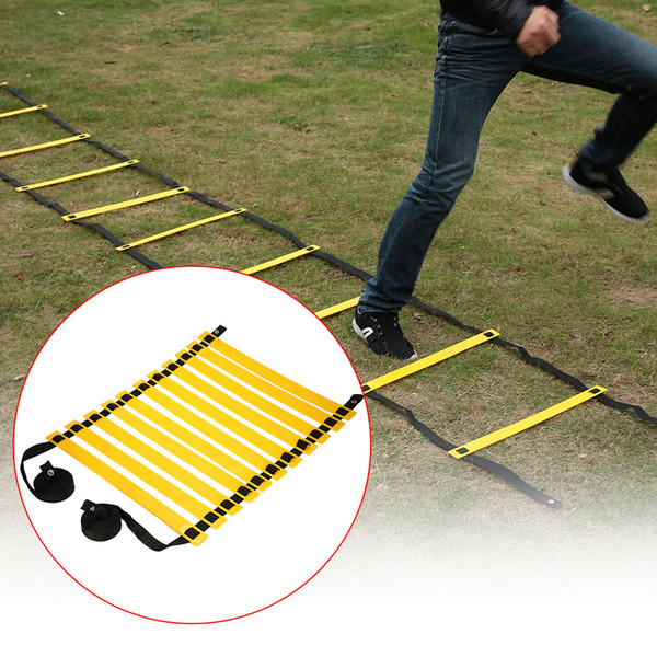 Body Building Outdoor Fitness Equipment TOMSHOO Agility (11 Rung) Flat Adjustable Speed Agility Ladder Sports Speed Training Exercise La...