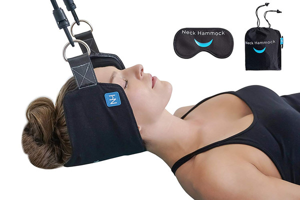 The Neck Hammock 2.0 - The Original Portable Cervical Traction and Relaxation Device. Easily Attach to Any Door or Railing for Chronic Neck