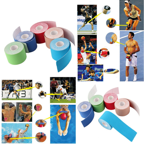 5cm x 5m Sports Muscle Stickers Tape Roll Cotton Elastic Adhesive Muscle Bandage Strain Injury Support