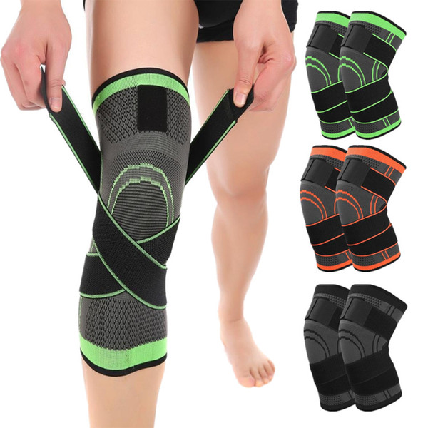 New 3 Colors Knee Support Professional Protective Sports Knee Pad Breathable Bandage Knee Brace Basketball Tennis Cycling Fitness Supplies