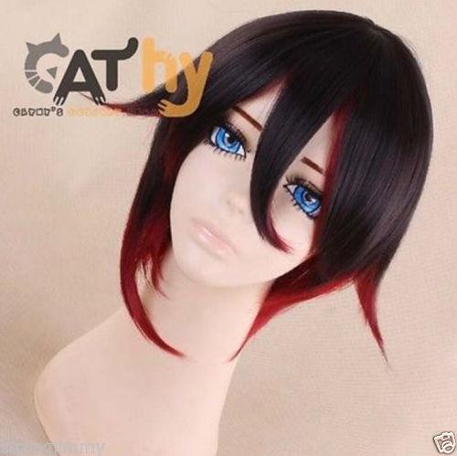 RWBY Red Trailer Ruby Rose Short Anime Costume Cosplay Wig