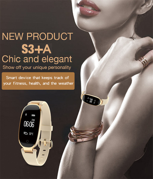 S3 New smart female bracelet heart rate meter step bluetooth sports wear bracelet shows IP67 depth waterproof