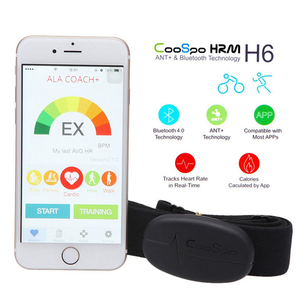 NEW CooSpo H6 ANT Bluetooth V4.0 Wireless Sport Heart Rate Monitor Smart Sensor Chest Strap for iPhone 4S 5 5S 5C 6 6Plus