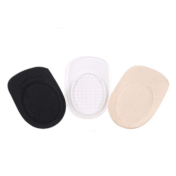 1Pair Silicone Gel Foot Heel Cup Cushion Elastic Care Self-adhesion Half Shoe Insoles Shock Absorption Shoes Insert Half Pads STJ-10