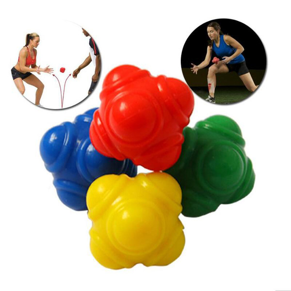 Outdoor Sports Silicone Hexagonal Ball Solid Fitness Training Reaction Ball High Level Basketball Reaction Ball Free Shipping