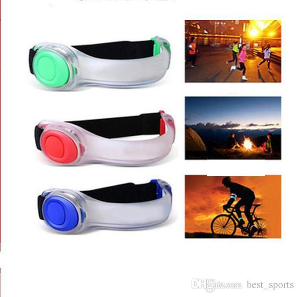 2018 LED Armband Strap Wearable Luminous Arm Belt Reflective Running Gear Wristband LED Flashing Light Glow Safety Band KKA3119