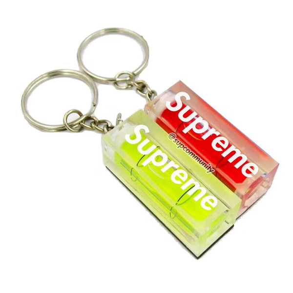 sup 18fw unseen level keychain fshion wen Women Bag Key Chain rectangle Key Ring Bag Pendant