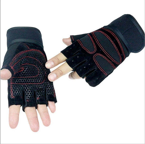 100lotNew Men Women Sports Fitness Weight Lifting Gloves Gym Body Building Training Gloves Dumbbells Half Finger Non-slip Gloves