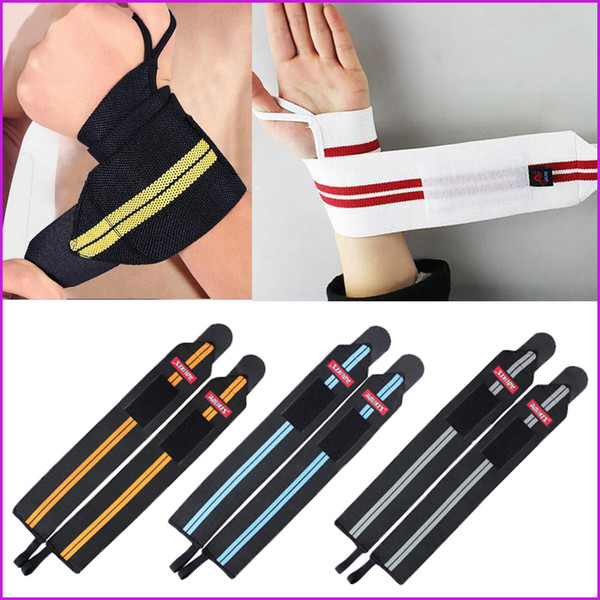 1 Pair Weight Lifting Sports Wristband Gym Wrist Thumb Support Straps Wraps Bandage Fitness Training Safety Hand Bands