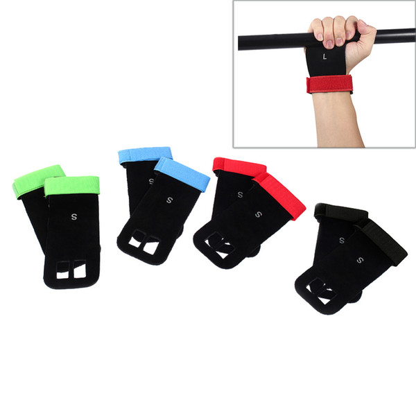 1 Pair Weight Lifting Gloves Artificial Leather Gymnastics Grip Gloves Hand Grip Pad Guard Palm Protector Gym Exercise Gloves