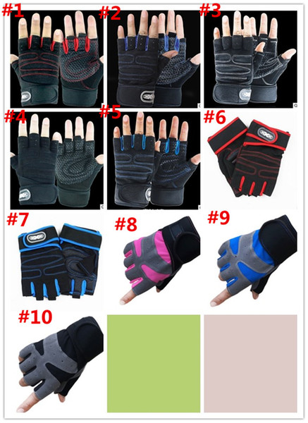 New Men Women Sports Fitness Weight Lifting Gloves Gym Body Building Training Gloves Dumbbells Half Finger Non-slip Gloves