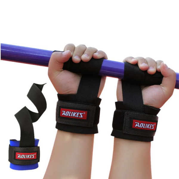 1 Pair Weight Lifting Grip belt gym with non-slip grip belt tension thickened wrist weightlifting dumbbell