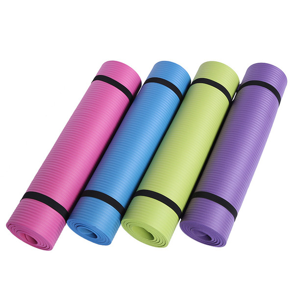 High Density 10mm NBR Workout Yoga Mat 183*61cm Non-slip Thickening Sports Exercise Fitness Mat for beginner