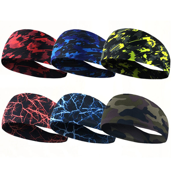 Camouflage Sports Headband Stretch Elastic Yoga Headbands Sweatband for Running Working Out Gym Headband Hair Bands