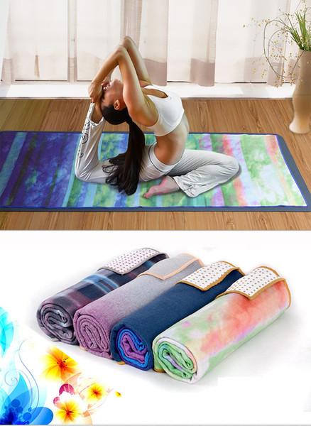 New Arrival Skidless Microfiber Yoga Mat Towel Silicon Brand New Non Slip Yoga Sport Fitness Exercise Pilates Blankets 183*65cm