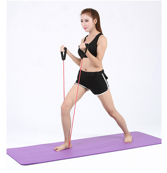 High Quality 140cm Yoga Pull Rope Portable Fitness Resistance Bands Exercise Yoga Tube Training Elastic Band Rope Yoga Workout Cordages 1PC