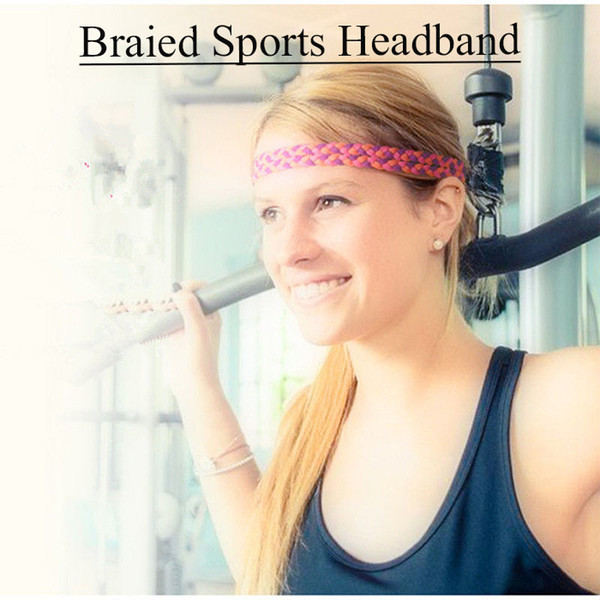 Double Braided Headband Non Slip Sweaty Head Sports Thin Hair Bands Boho Hippie