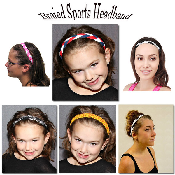 Hair Bands Softball Baseball Sports Braided Headband Sweaty Non Slip yoga headband