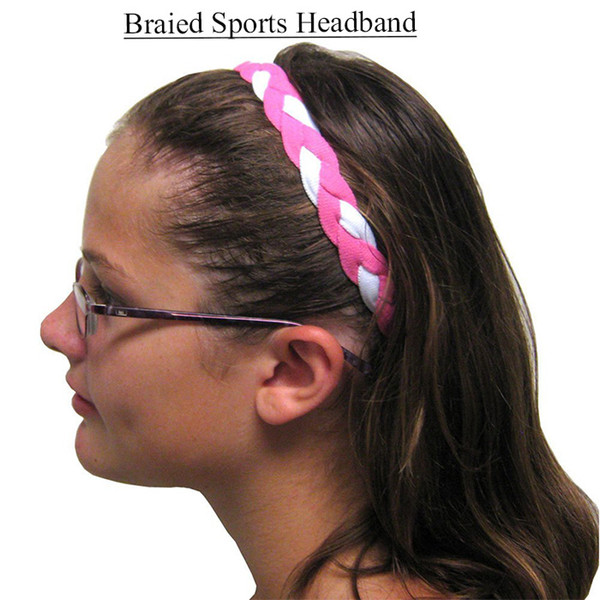 Braided Elastic Sports Headbands for Women Multi Color Non-Slip with Comfortable Feel