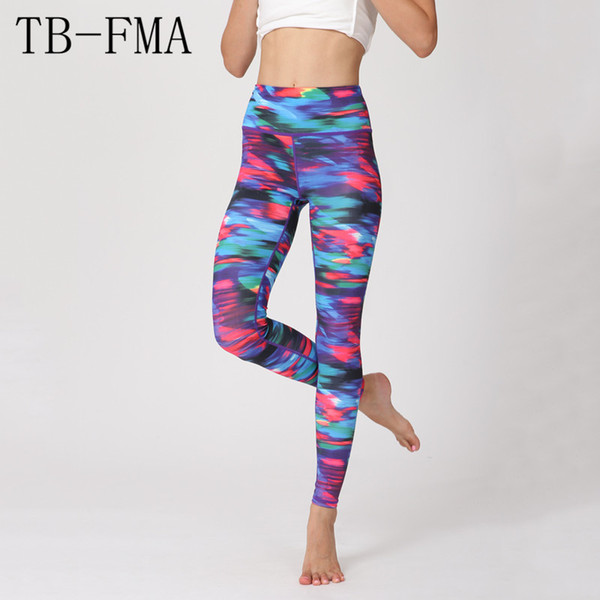 Quick Dry Floral Printed Yoga Pants Women High Waist Fitness Leggings Push Hip Athletic Sport Tights Yoga Sportswear Trousers