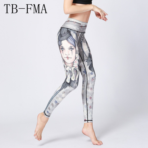 Floral Print pants women sportswear High Waist Compression Yoga Pants Wide Waistband Workout Yoga Leggings Fitness