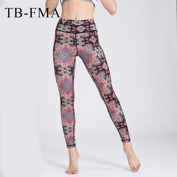 Printed Yoga Pants Women High Waist Sport Leggings Gym Workout Fitness Running Tights Sportwear Female Trousers Yoga Pants