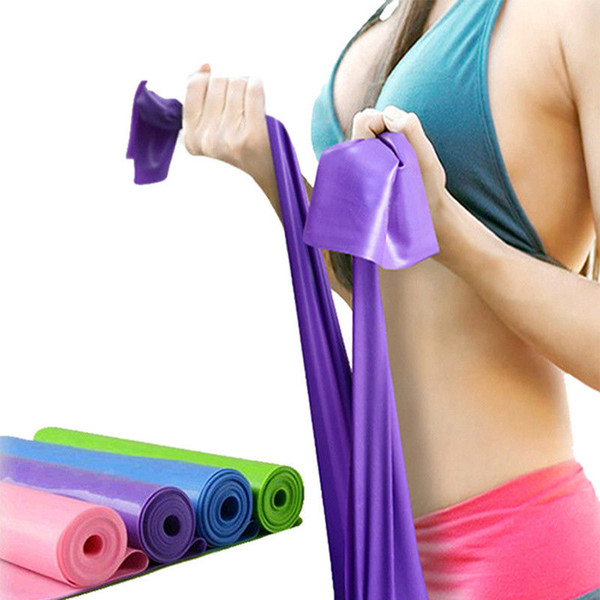 1.5m Elastic Yoga Pilates Rubber Stretch Resistance Exercise Fitness Band Belt F00603