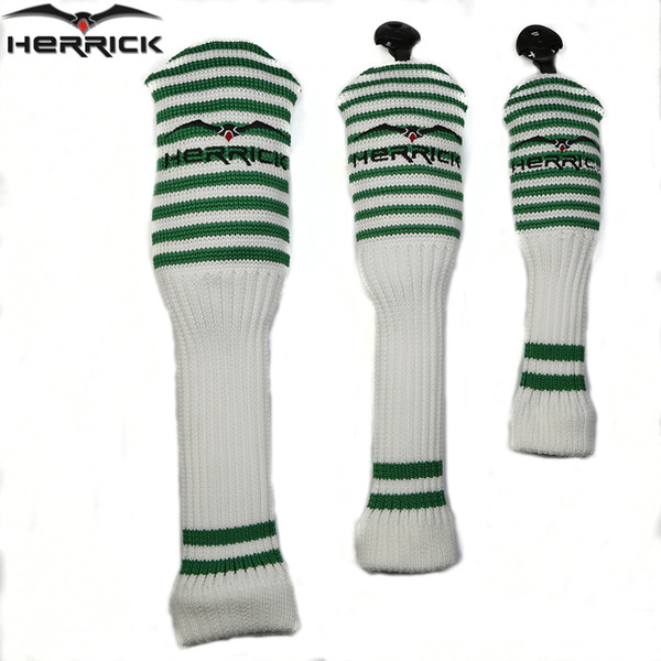 Golf clubs headcover knitting wool head covers 1 3 5 Fairway head cover three colors to choose Free Shipping
