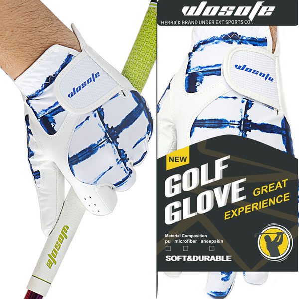 Golf Gloves Men's Left Hand Soft Breathable Pure Sheepskin Golf Gloves Golf accessories Free Shipping