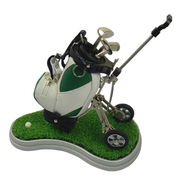 Golf frame with lawn pen container Original Design with for Desk Ornaments Gifts 4 colors option Golf Hobbyist Gifts