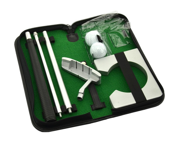 Golf Putter Practicee Set Travel Indoor Golfs Ball Holder Putting Training Aids Tool With Carry Case Gifts free shipping