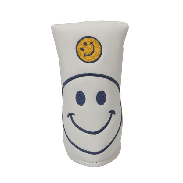 Golf Headcover PU Putter Cover Blade for Smiling face Golf protect cover free shipping