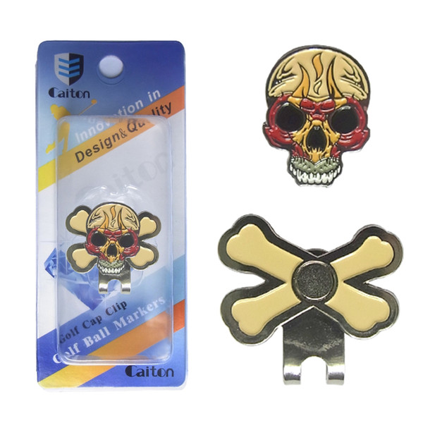 New golf hat clip marker Skull pattern Golf accessories golf Fans supplies free shipping