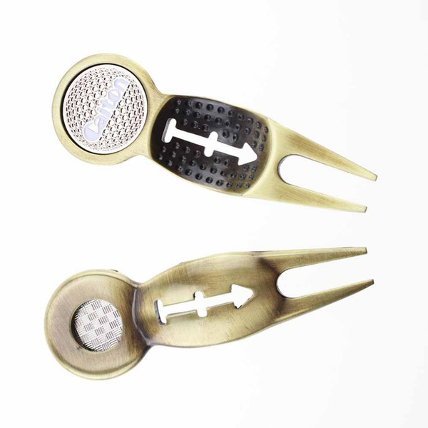 Hot Selling Golf Divot Tool with Golf Ball Marker Golfer Kit Golf Repair Tool Pitch Fork