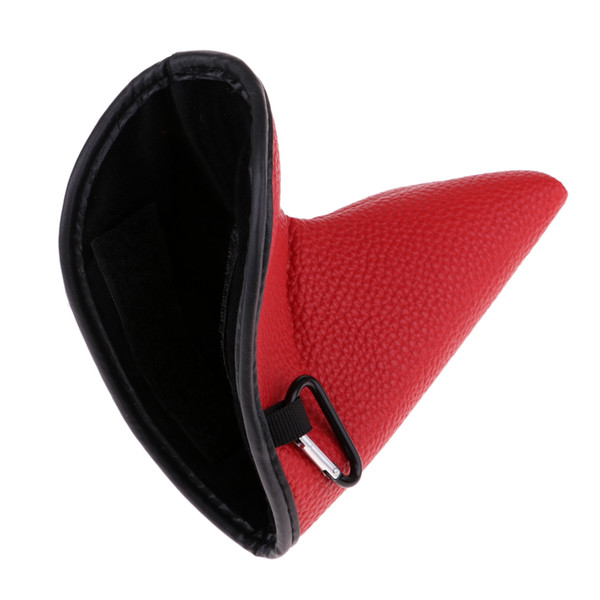 PU Golf Blade Putter Head Cover Headcover Protector Bag with Clip for Clubs Golfer Red