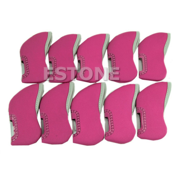 10pcs Neoprene iron golf club head covers headcovers Set New Drop ship