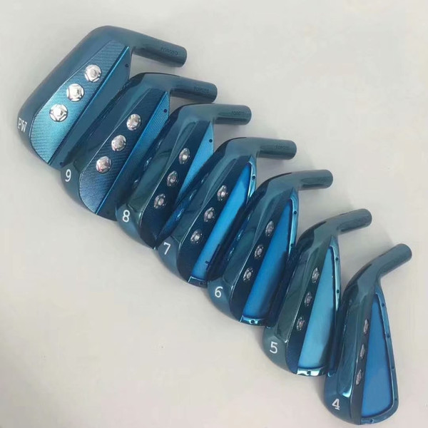 JB502 blue golf iron head set (7pcs/lot) 4-9P# soft iron forged golf iron head set drop shipping wholesale OEM available