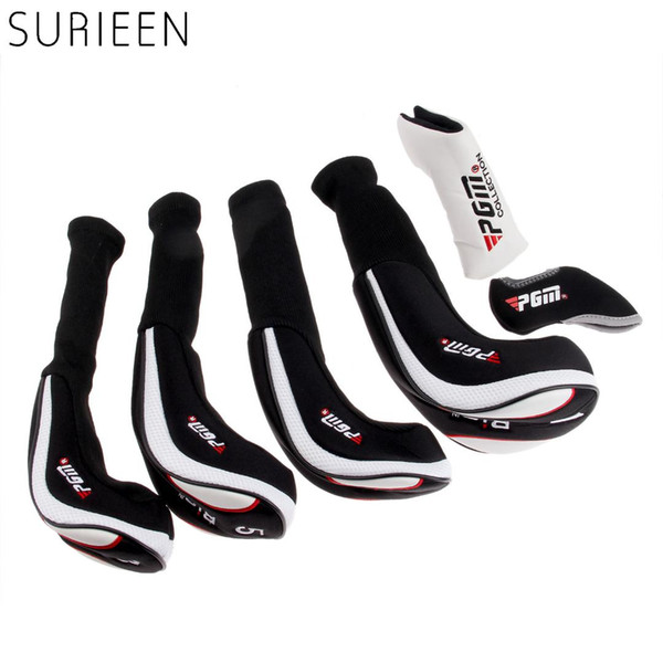 SURIEEN 6 Sizes Golf Club Headcovers 1# Drive, 3# 5# Wood, 3h# Hybrid Cover, Iron Cover, Putter Golf Head Covers Set